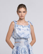 Printed Beaded Top - Femi9 EG
