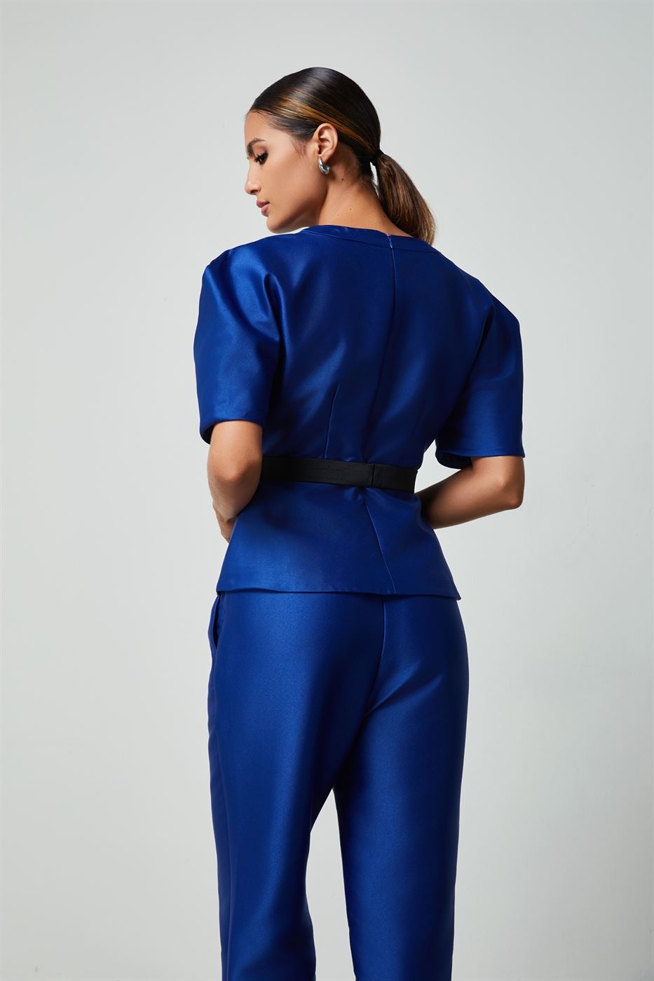 Structured Shoulders Blouse - Femi9 EG