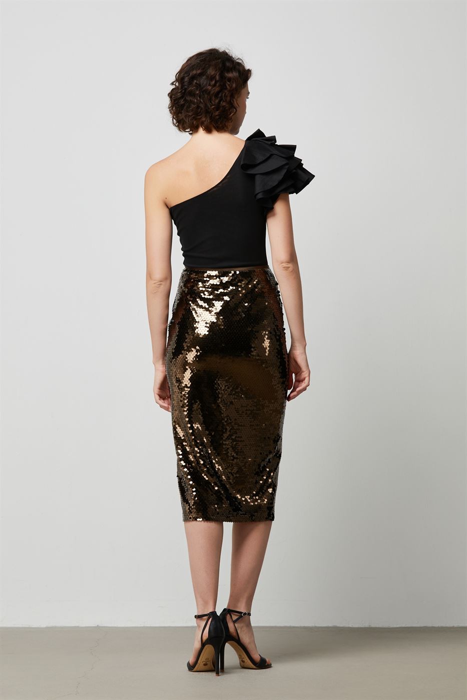 Sequin Pencil Midi Skirt - Femi9 EG