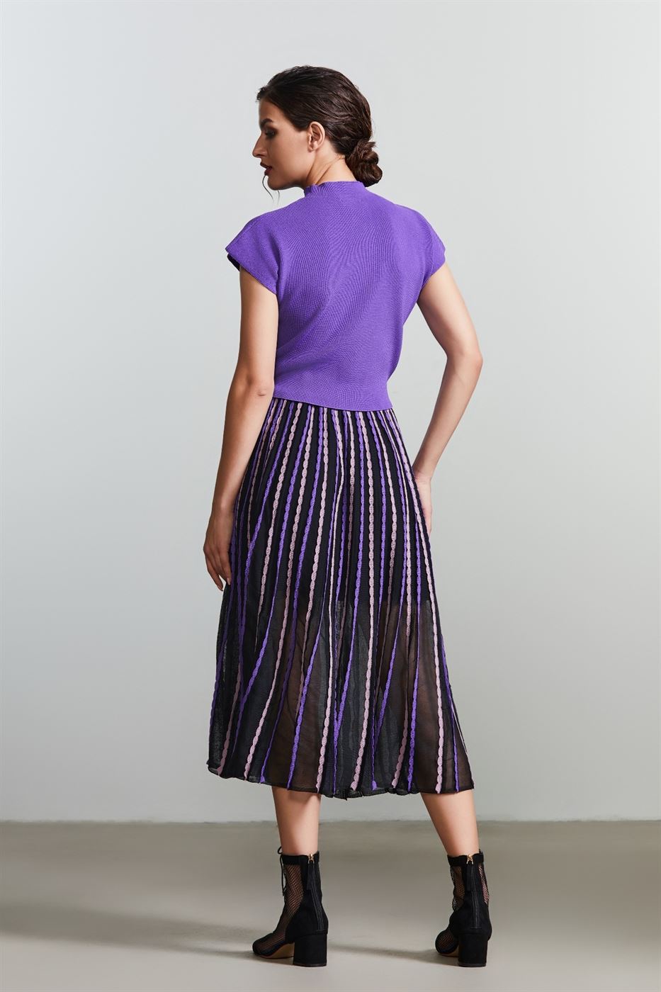 Striped Knit Skirt - Femi9 EG