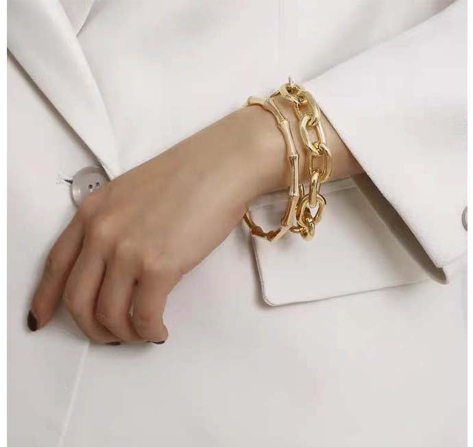 Gold Tone Bracelet Set - Femi9 EG