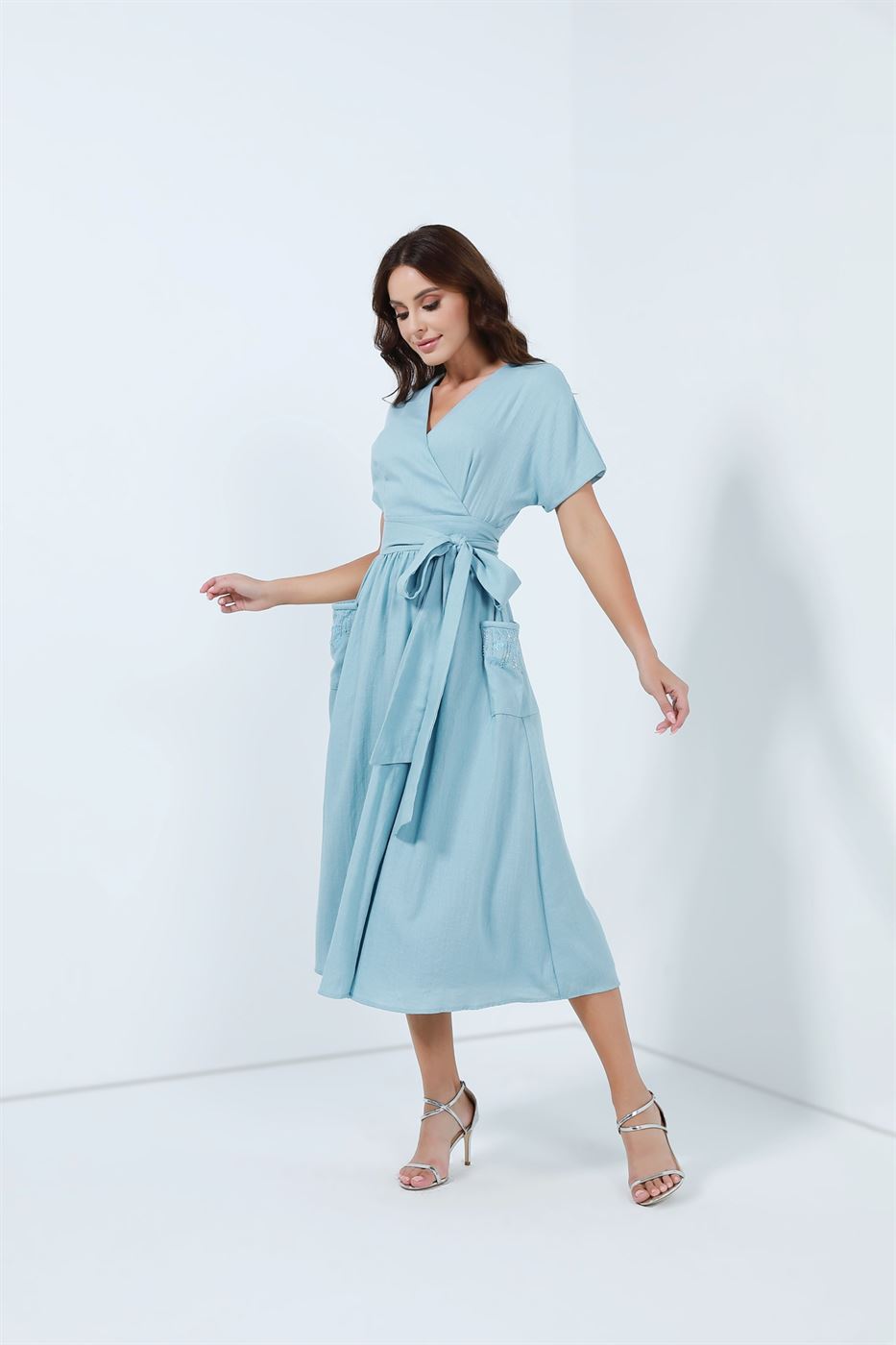 Embeelished Pocket Dress - Femi9 EG