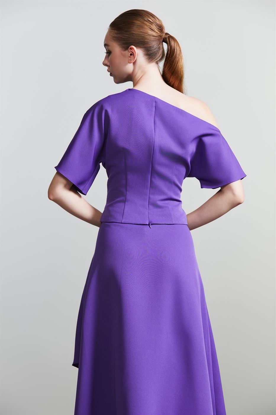 Asymmetrical Neckline Knit Top - Femi9 EG