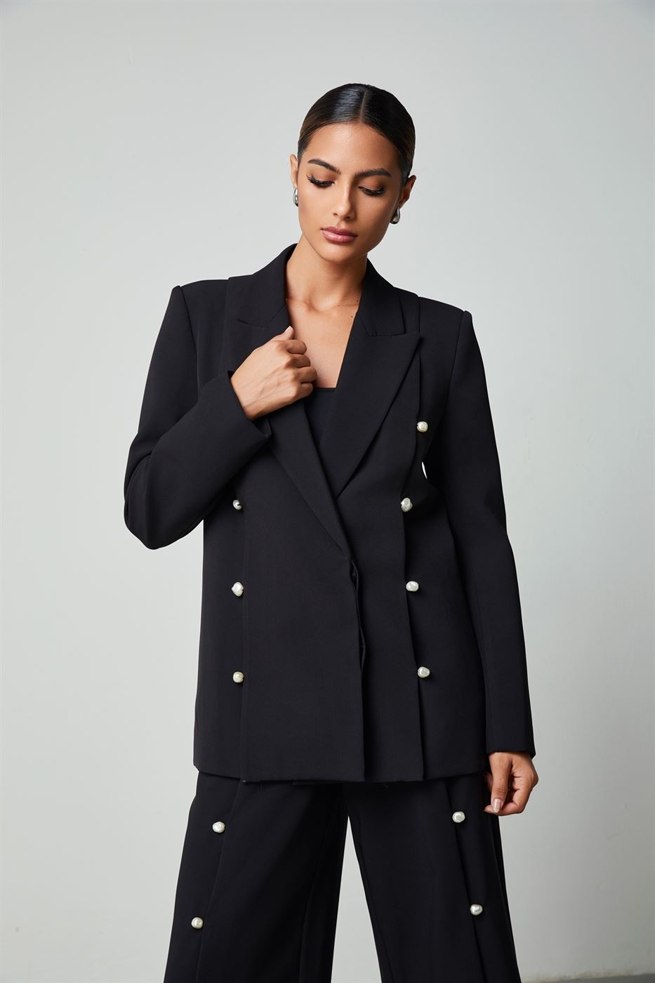 Pearl Embellishment Jacket - Femi9 EG