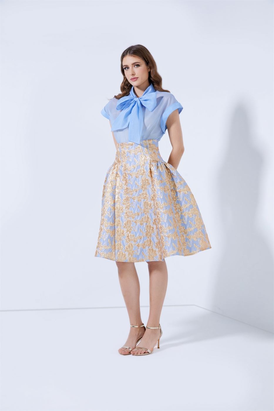 Midi Brocade Skirt - Femi9 EG