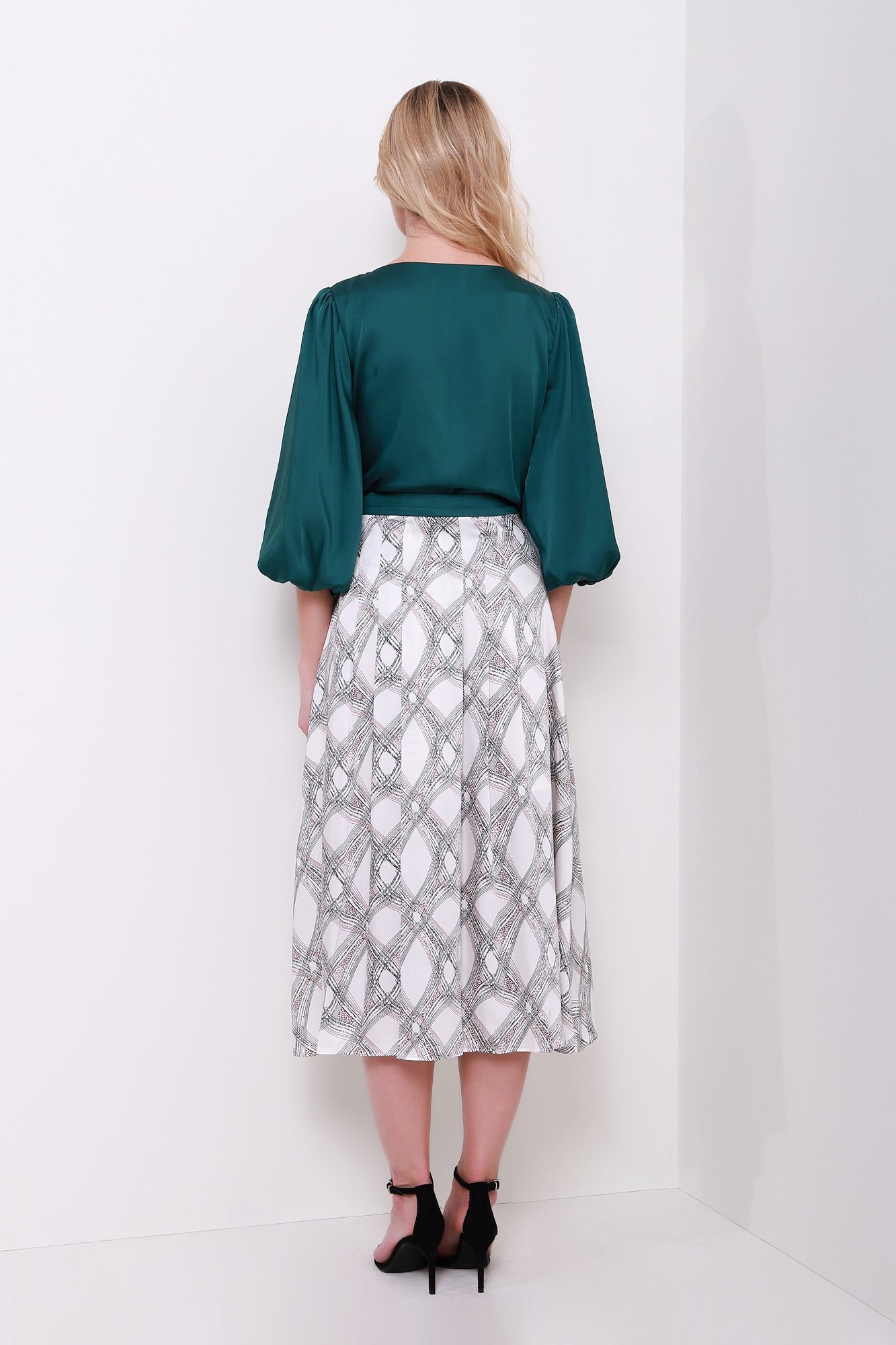 Printed Pleated Skirt - Femi9 EG