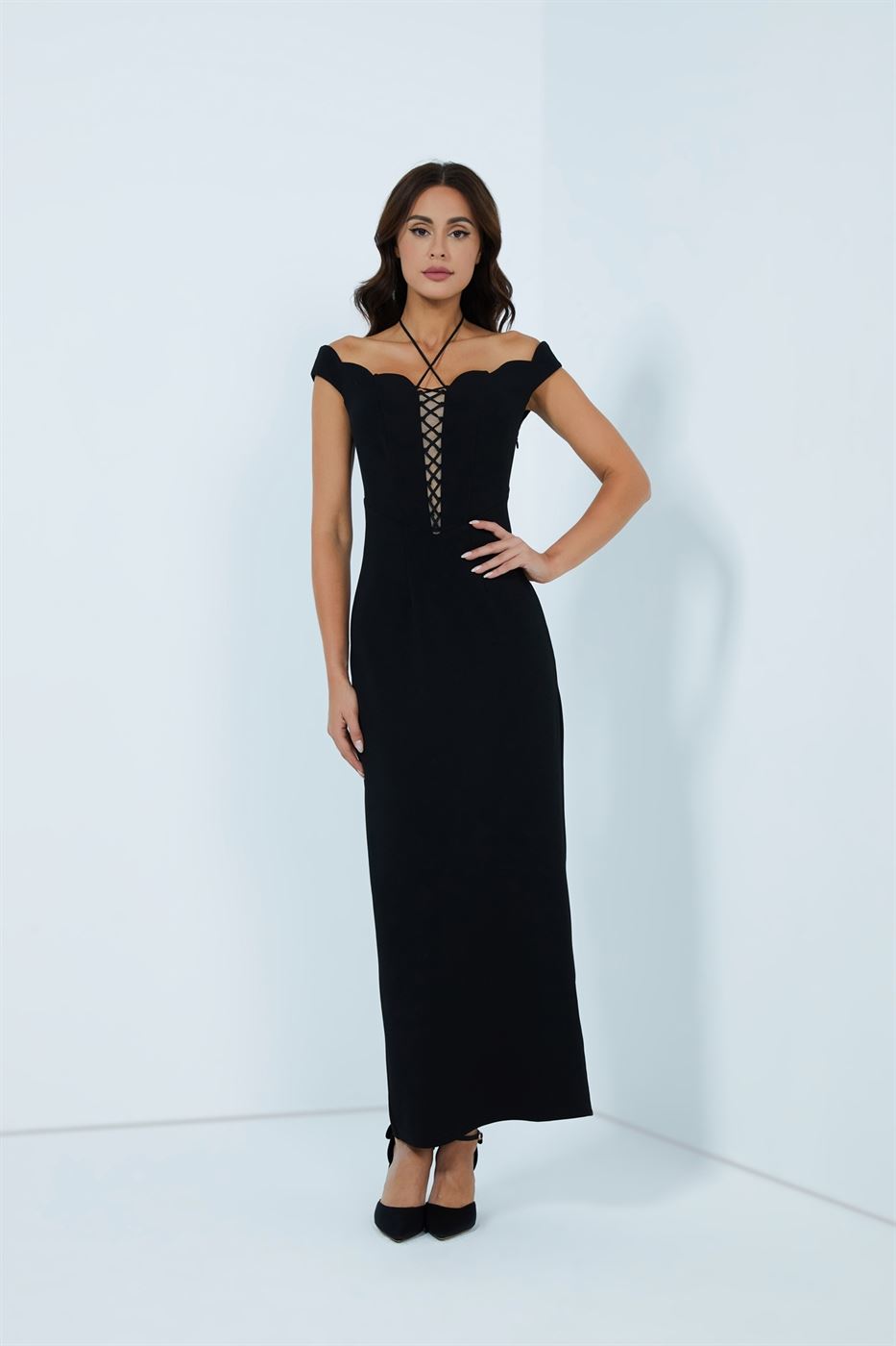 Lower Shoulder Dress - Femi9 EG