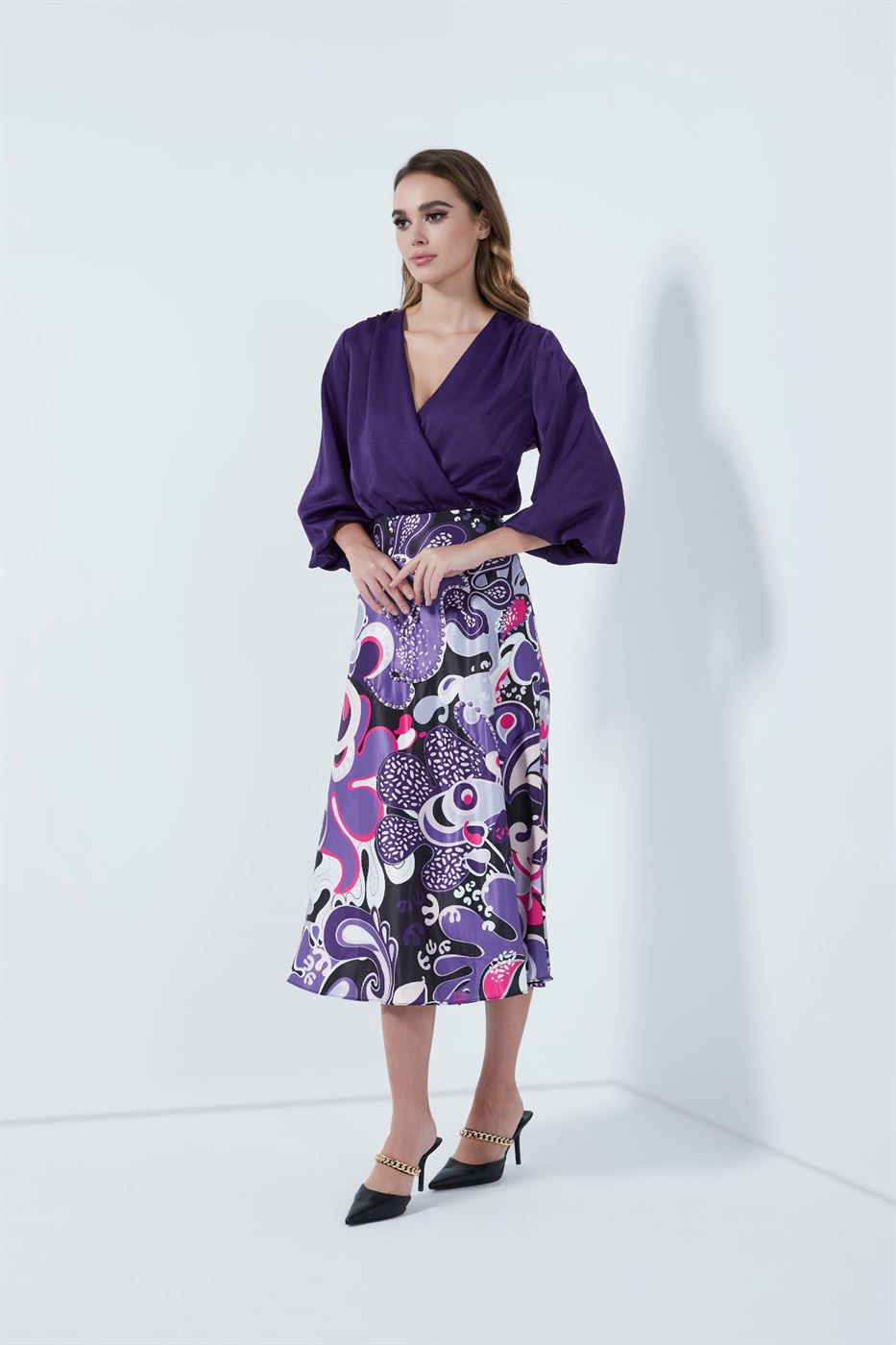 Placement Print Midi Dress - Femi9 EG