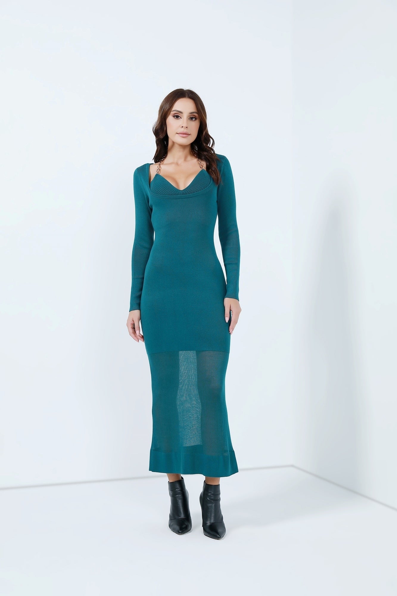 Sheel Detail Midi Dress - Femi9 EG