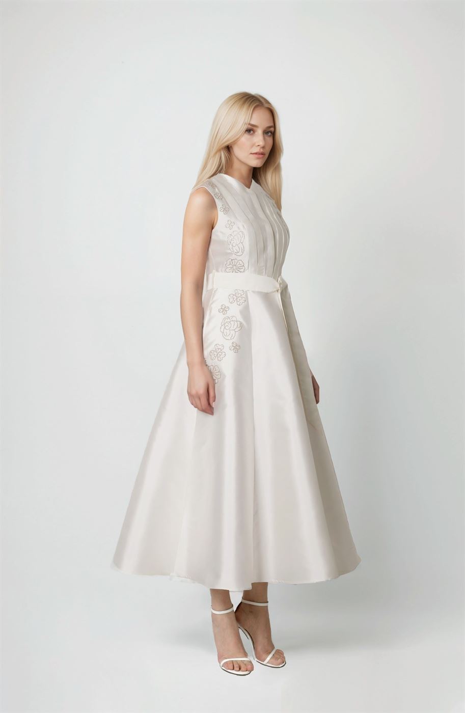 Golden Bloom Midi Dress - Femi9 EG