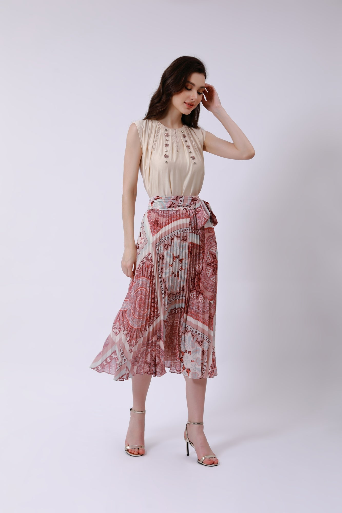 Embellished Sleeveless Top - Femi9 EG