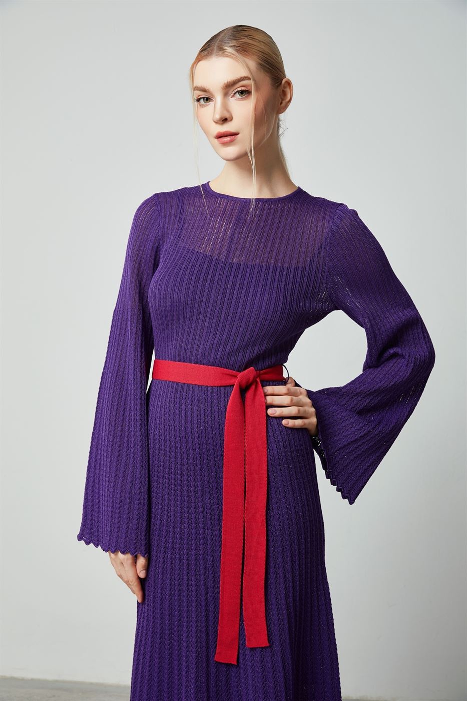 Pleated Knit Dress - Femi9 EG