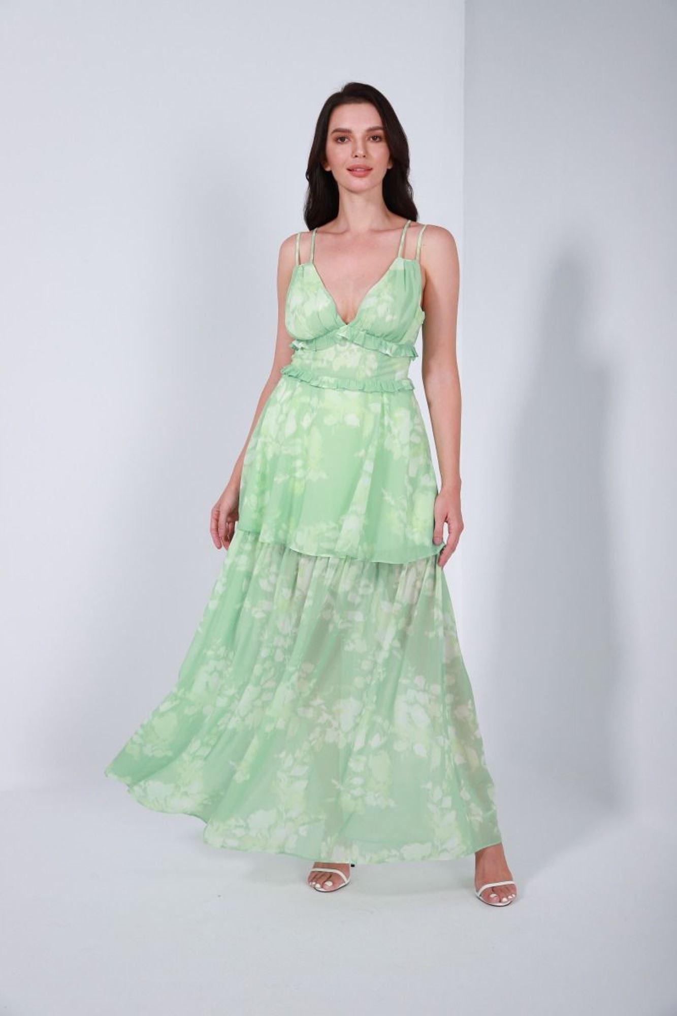 Double Strap Chiffon Dress - Femi9 EG