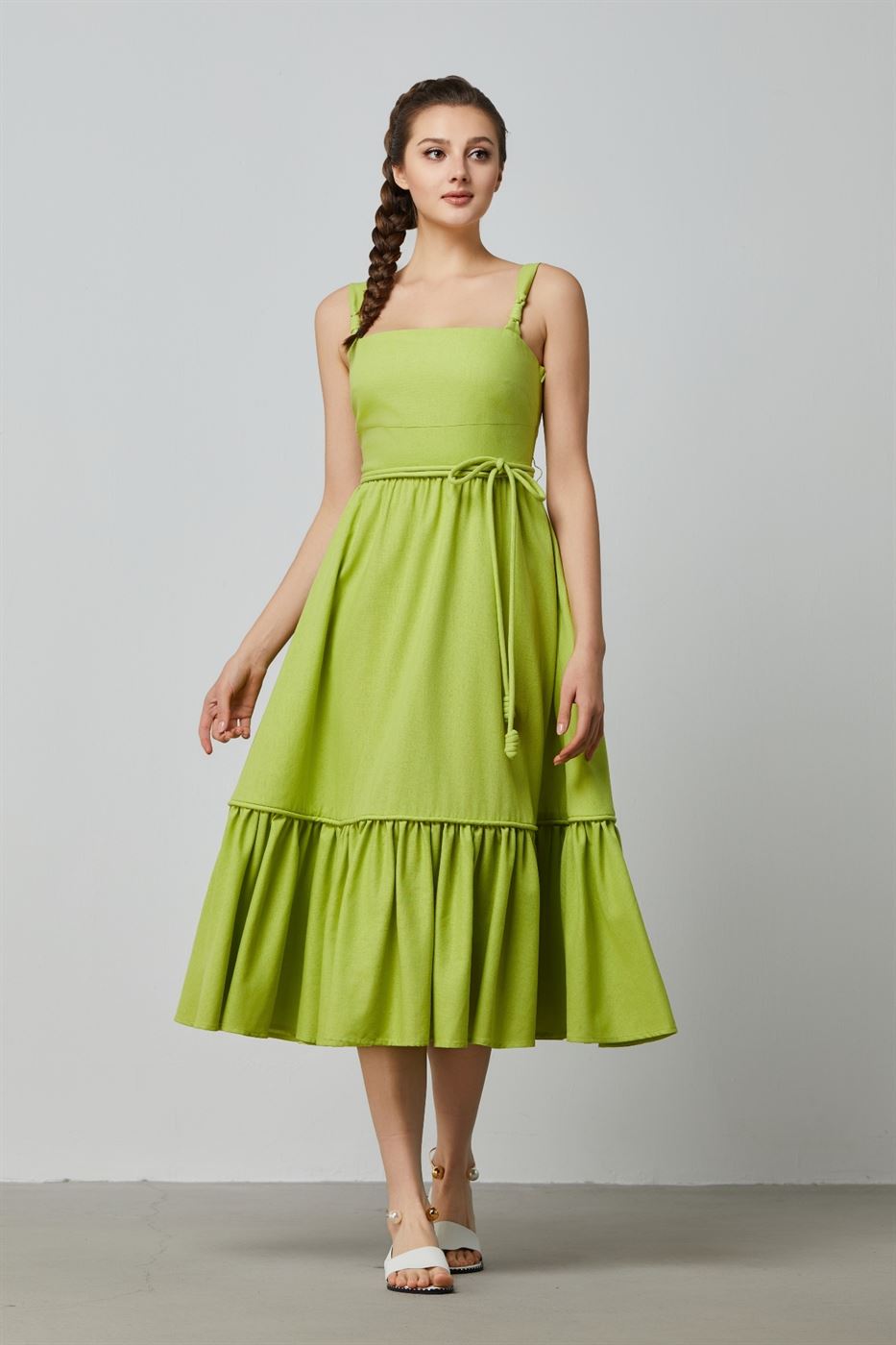 Linen Midi Dress - Femi9 EG