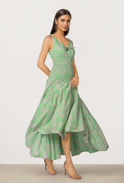 Smocked Print Dress