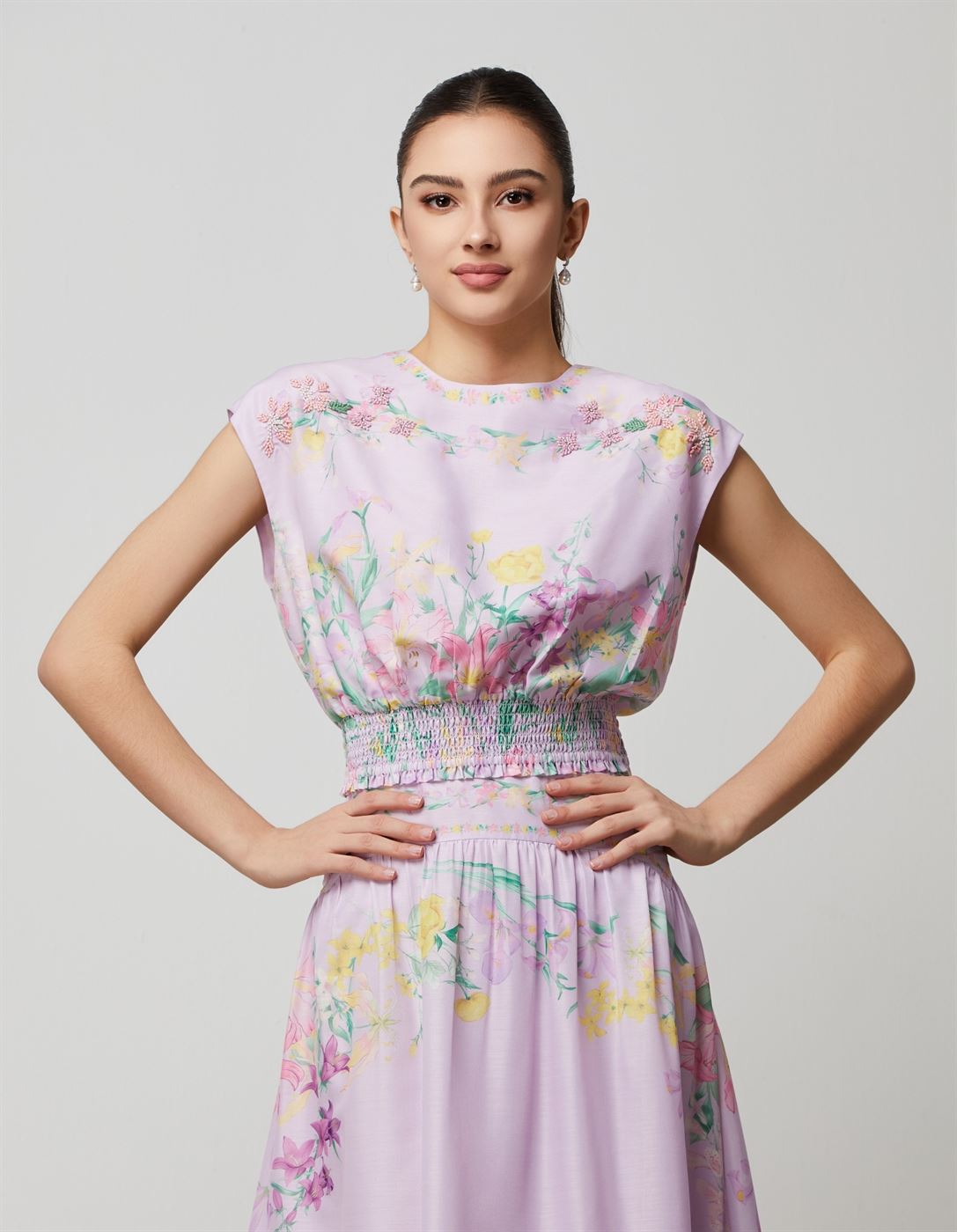 Loose Cut Smocking Hem Top - Femi9 EG