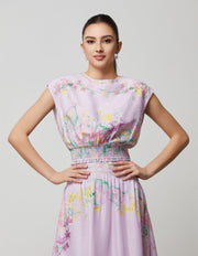Loose Cut Smocking Hem Top - Femi9 EG