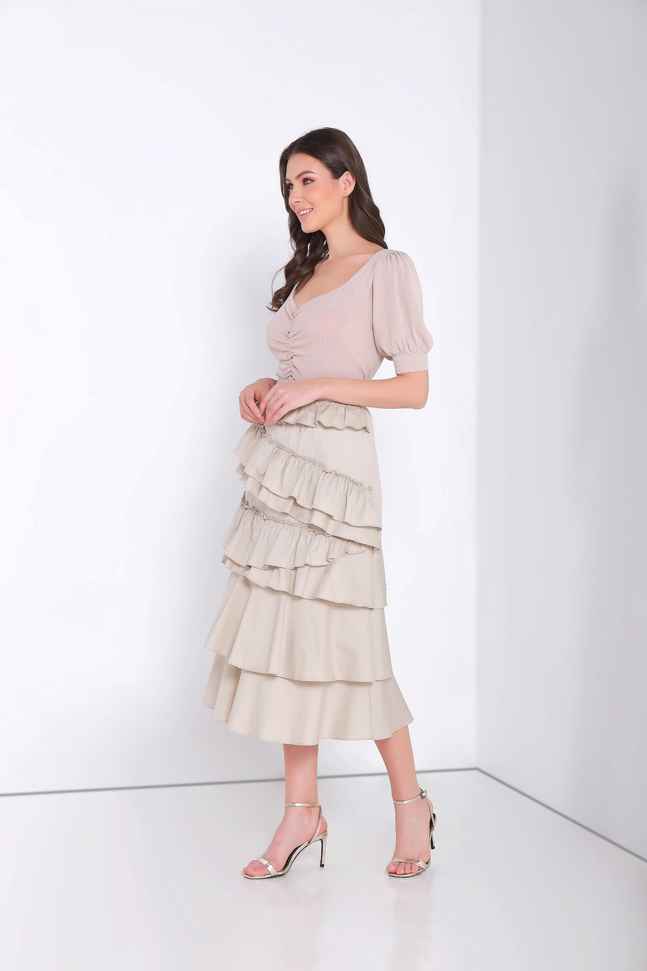 Multi-Layered Ruffled Skirt - Femi9 EG