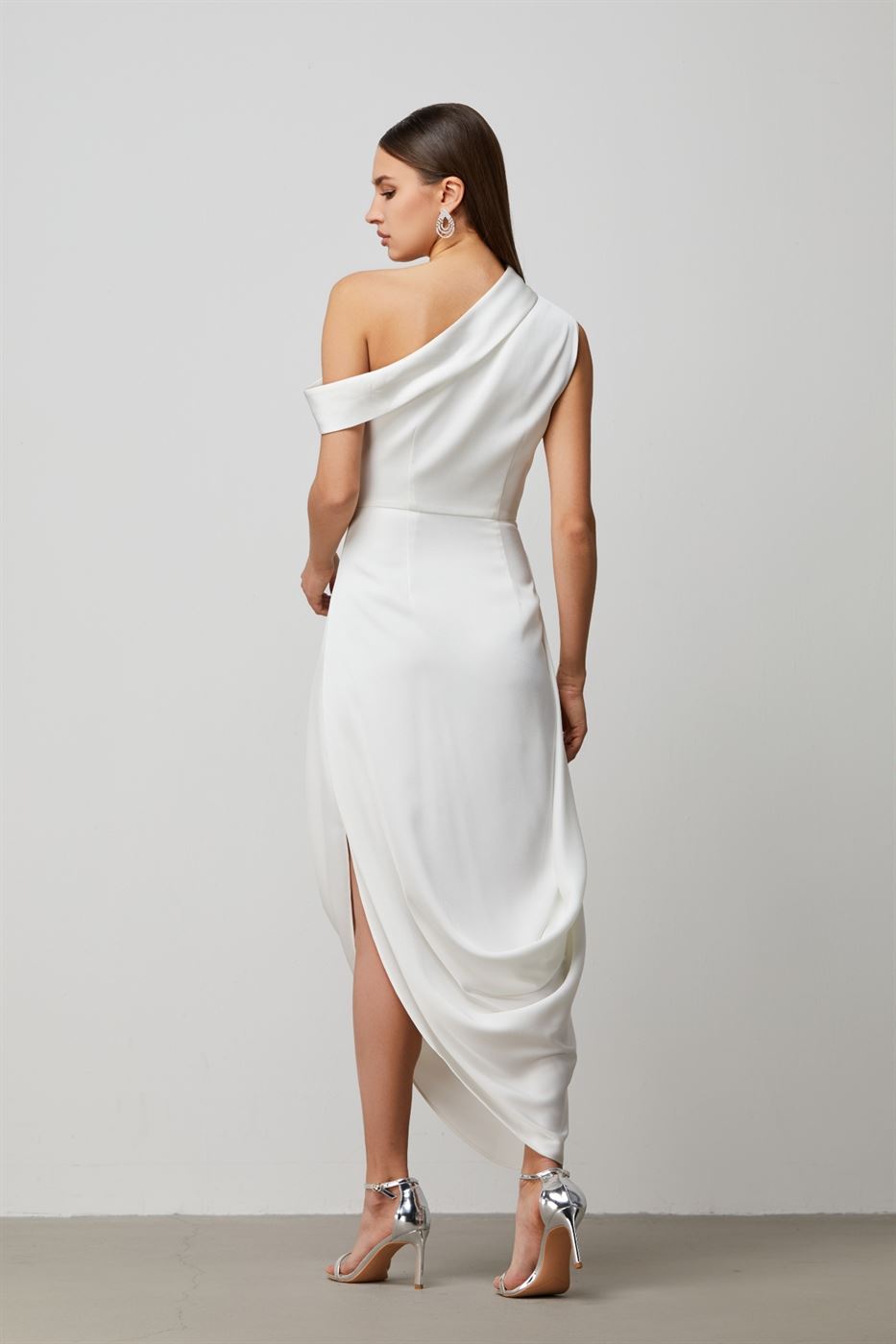 Midi Dresswith Drapped - Femi9 EG