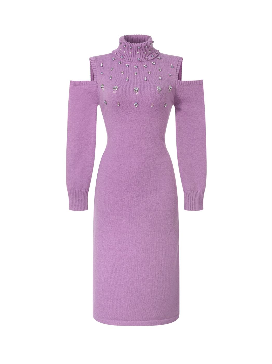 Embellished Knitwear Dress - Femi9 EG
