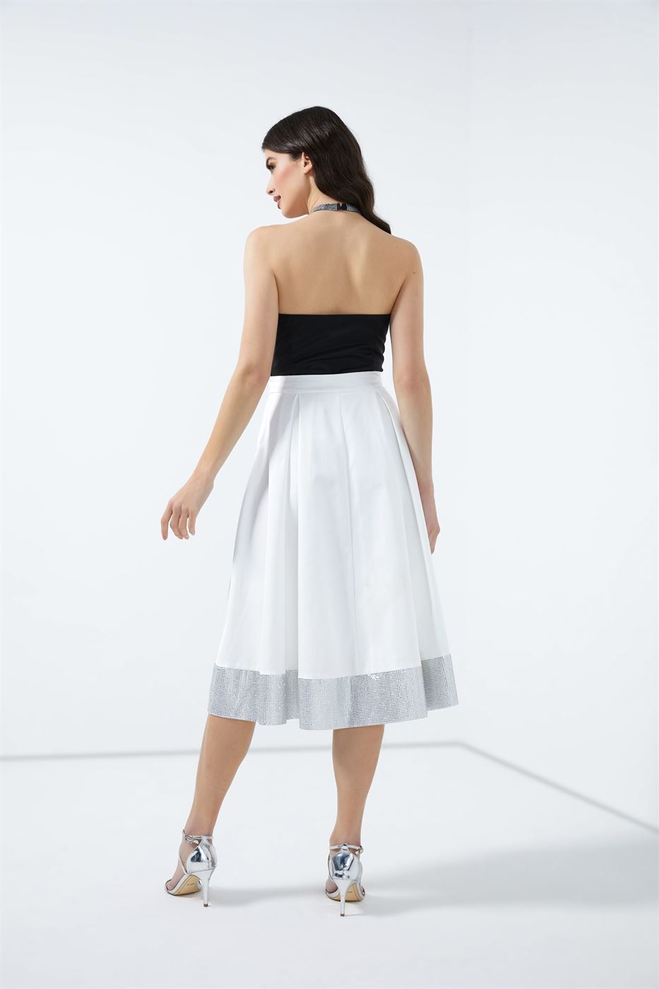 Embellished Midi Skirt - Femi9 EG