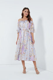 Printed Midi Dress - Femi9 EG