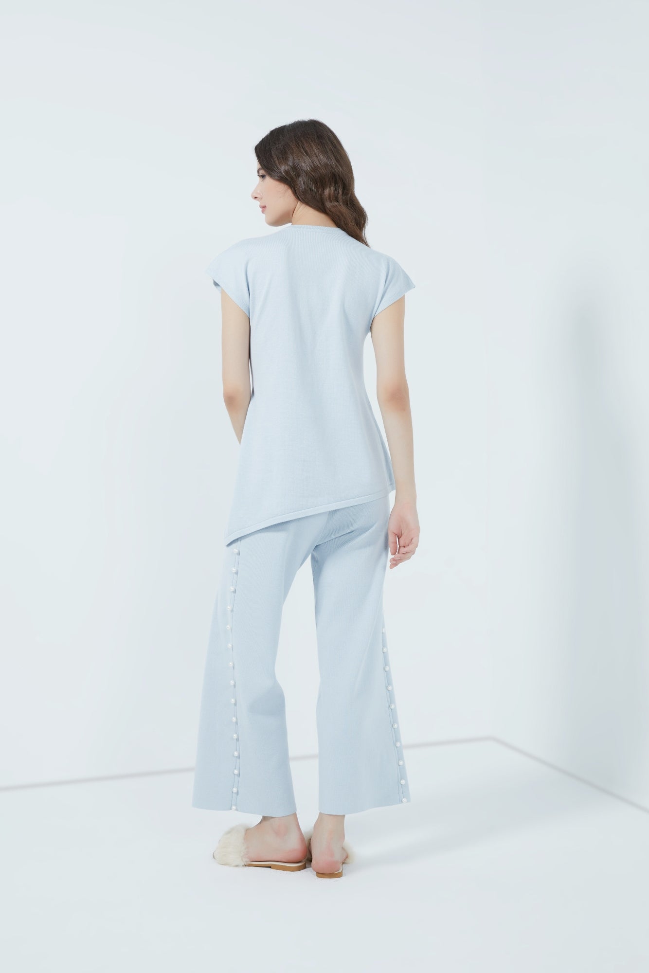 Rounded Neck Knitted Top - Femi9 EG