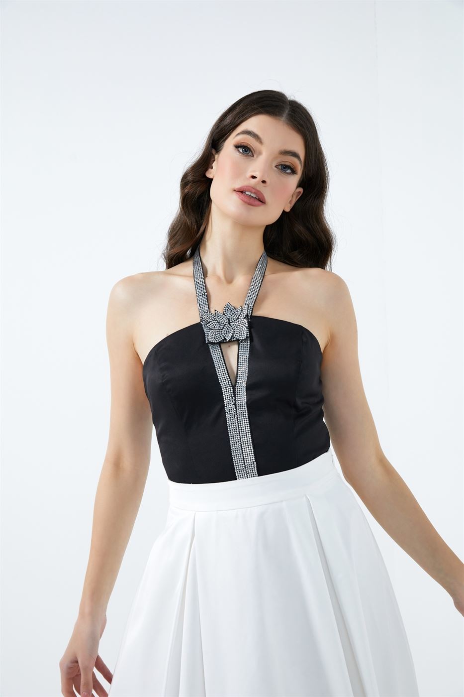 Embellished Bustier Top - Femi9 EG