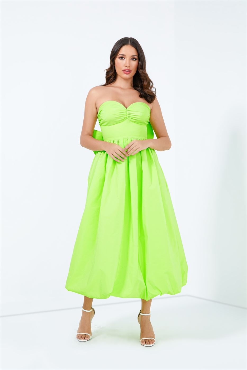 Bustier Dress With Big Bow - Femi9 EG