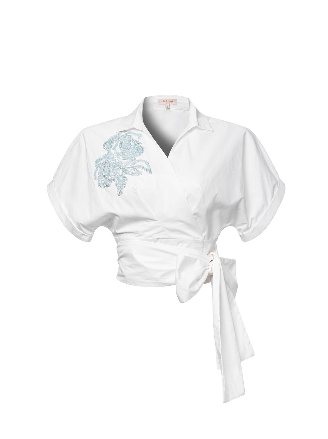 Embellished Wrap Blouse - Femi9 EG
