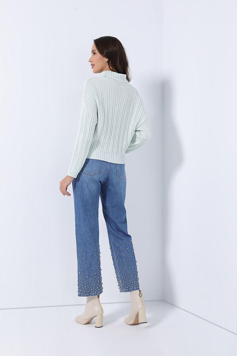 Cable Way Short Jumper Pullover - Femi9 EG