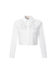Embellished  Crop Shirt - Femi9 EG