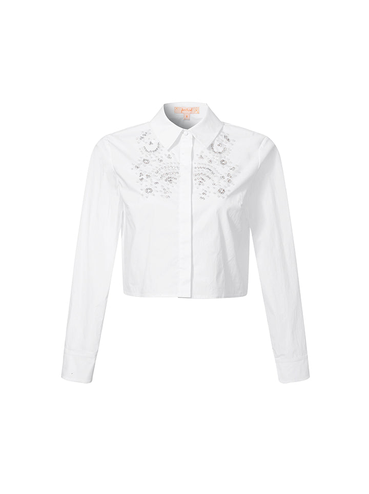 Embellished  Crop Shirt - Femi9 EG