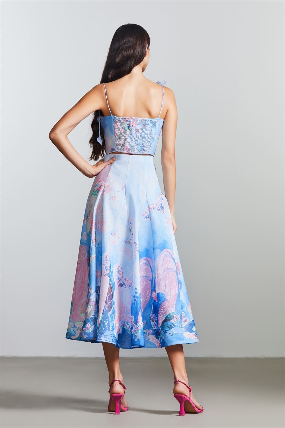 Printed Midi Skirt - Femi9 EG