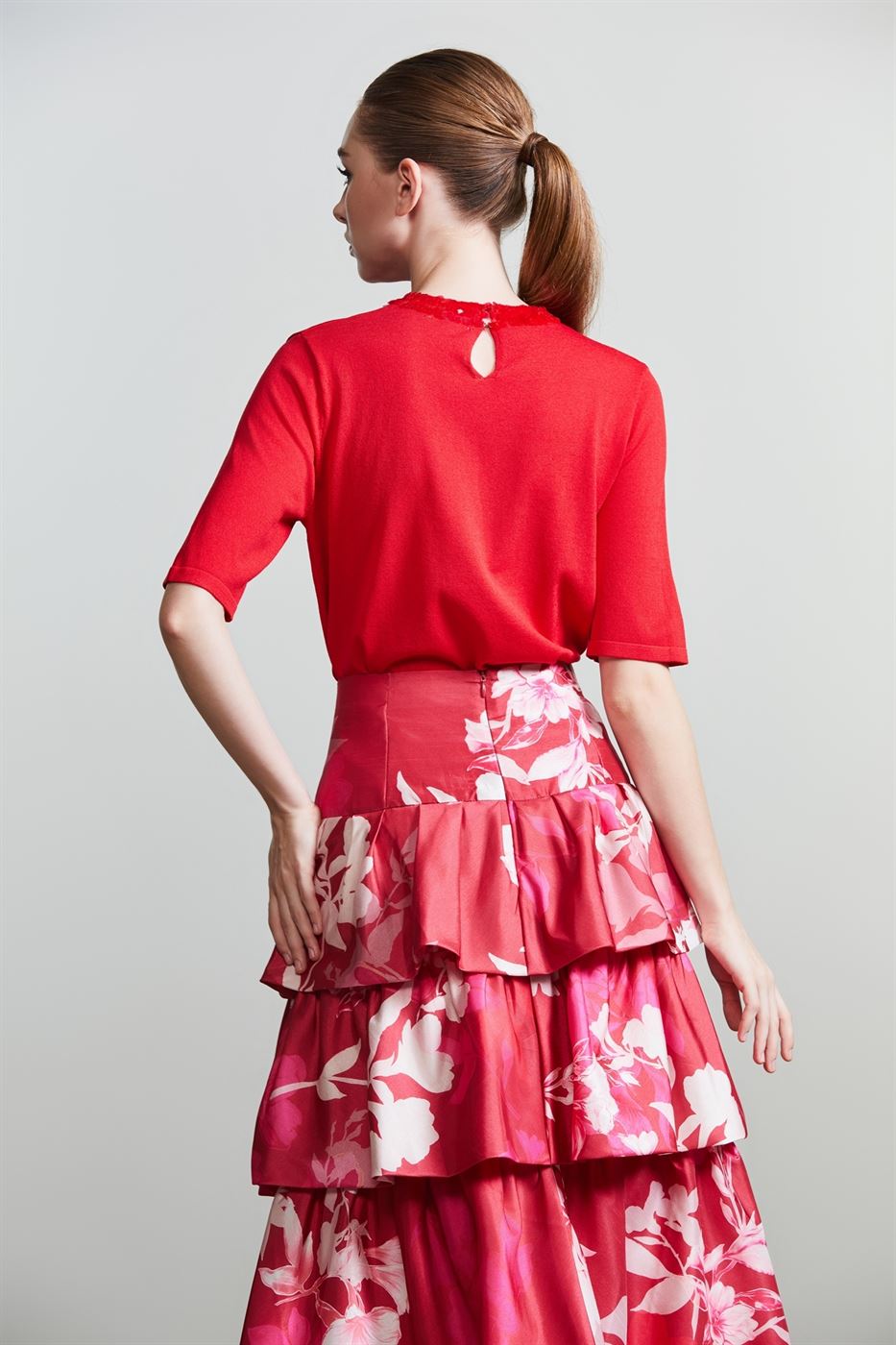 Sequin Embellished Knit Pullover - Femi9 EG