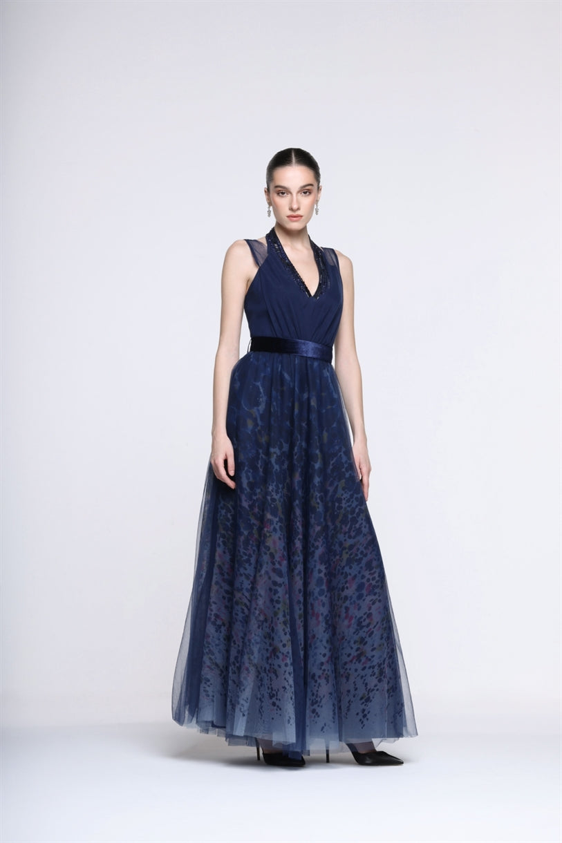 Maxi Placement Print Dres - Femi9 EG