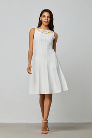 Colored Flowers Details Dress - Femi9 EG