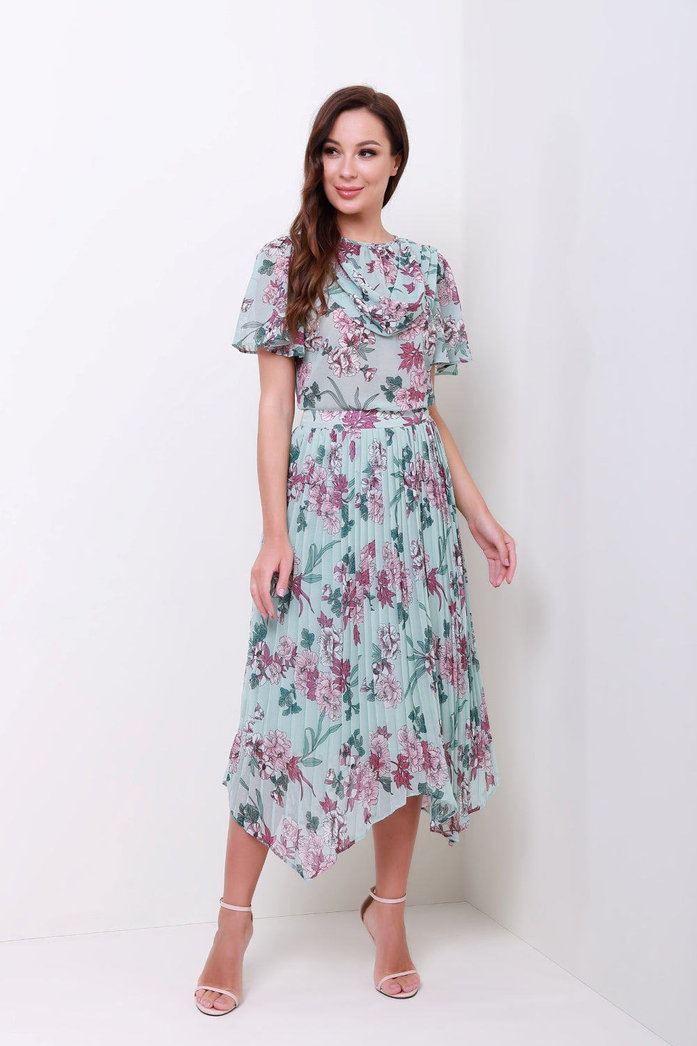 Draped Floral Top - Femi9 EG