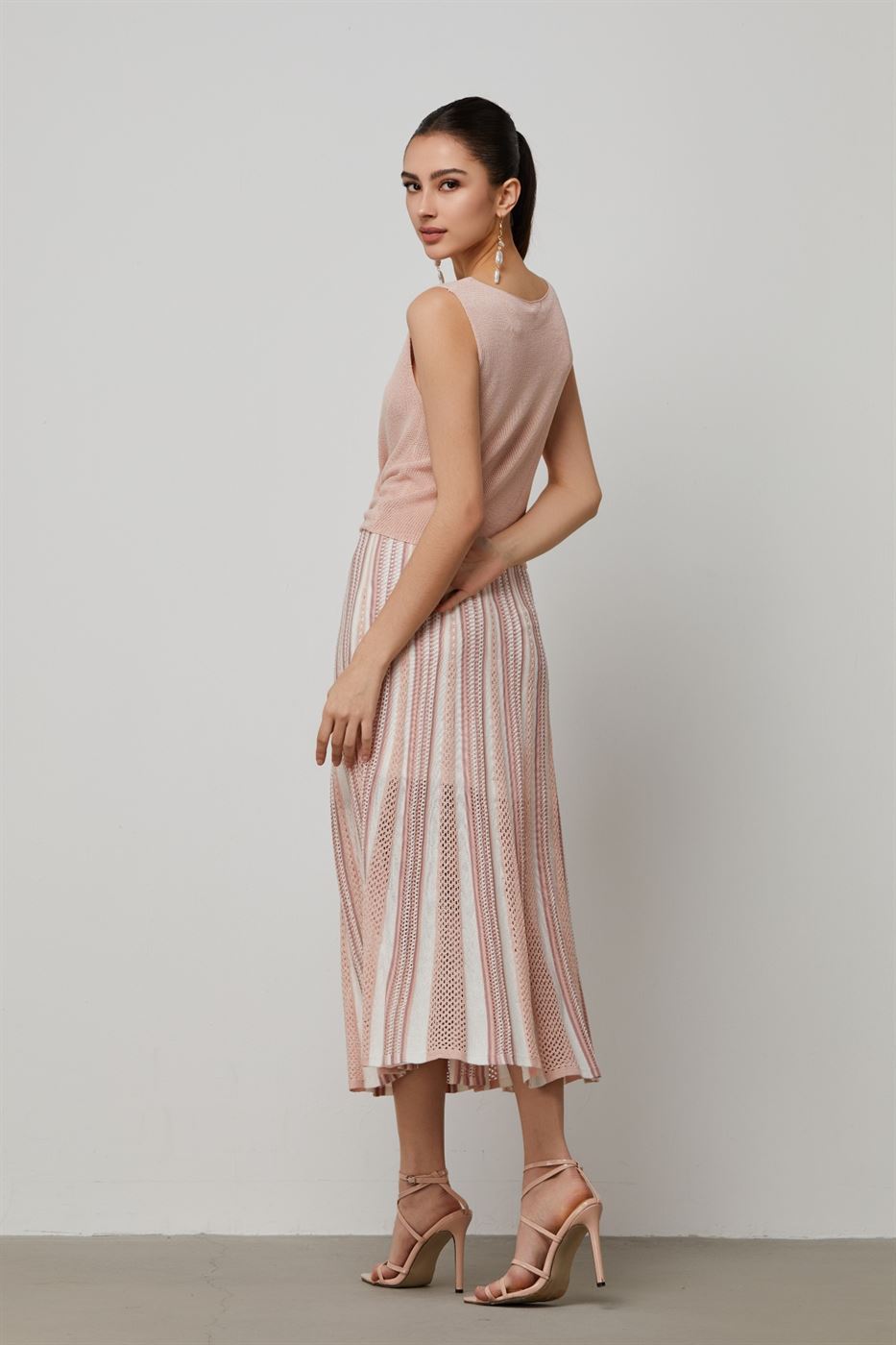 Strips Knitted Skirt - Femi9 EG