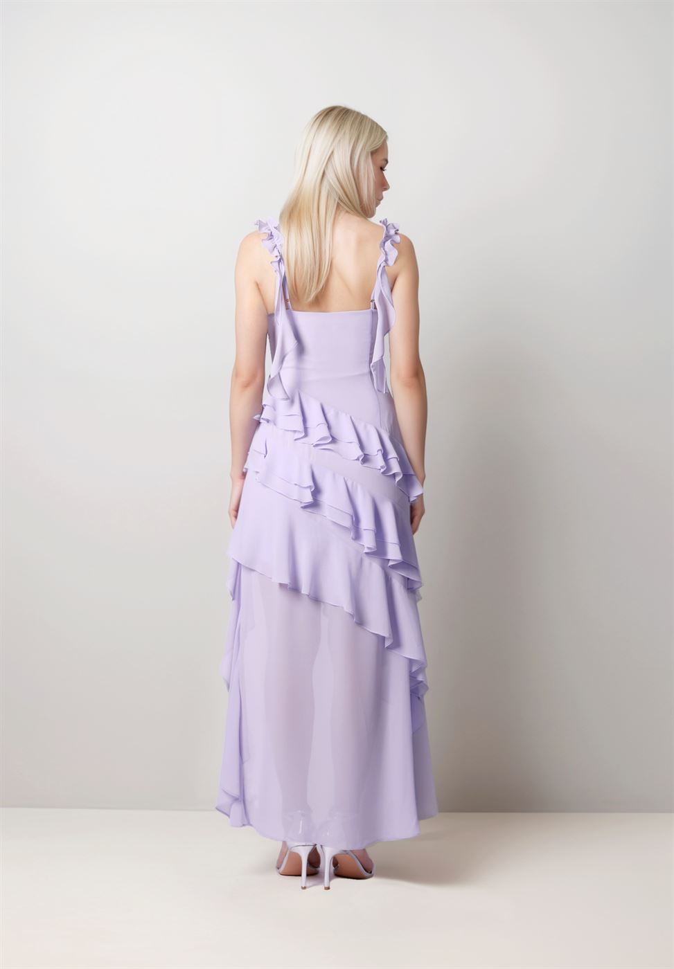Lavender Ruffled Dress - Femi9 EG