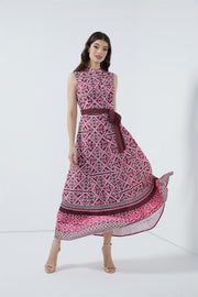 Printed Sleeveless Dress - Femi9 EG