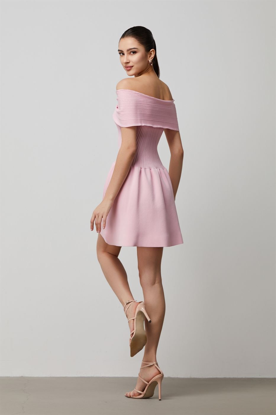 Pink Bow Detail Knitted Dress - Femi9 EG