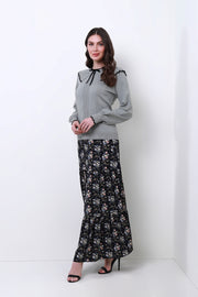 Skirt Navy With Mix Printed - Femi9 EG