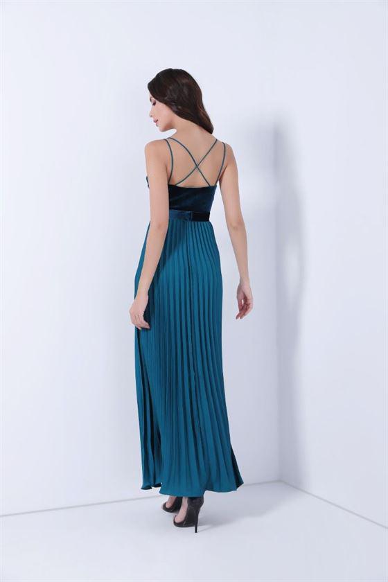 Ankle Length Pleated Dress - Femi9 EG