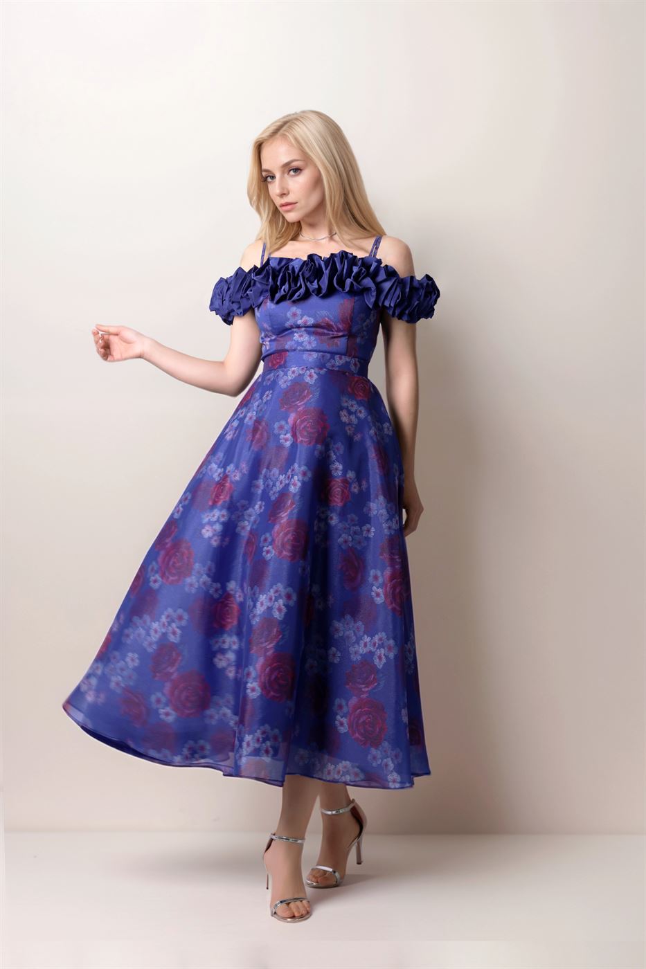 Printed Off-Shoulder Dress - Femi9 EG
