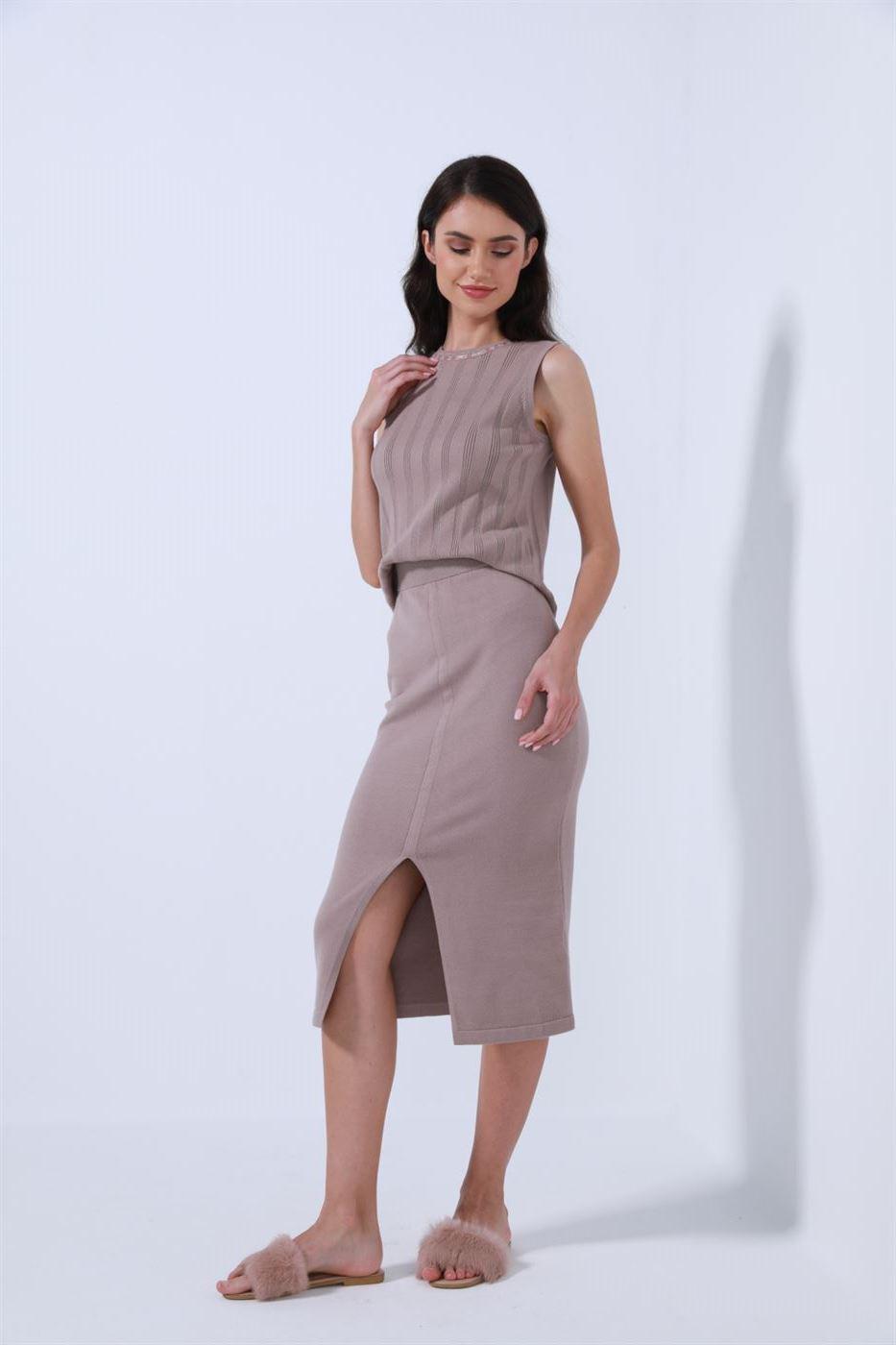 Knitted Pencil Skirt - Femi9 EG
