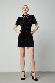 Collar Embellishments Dress - Femi9 EG
