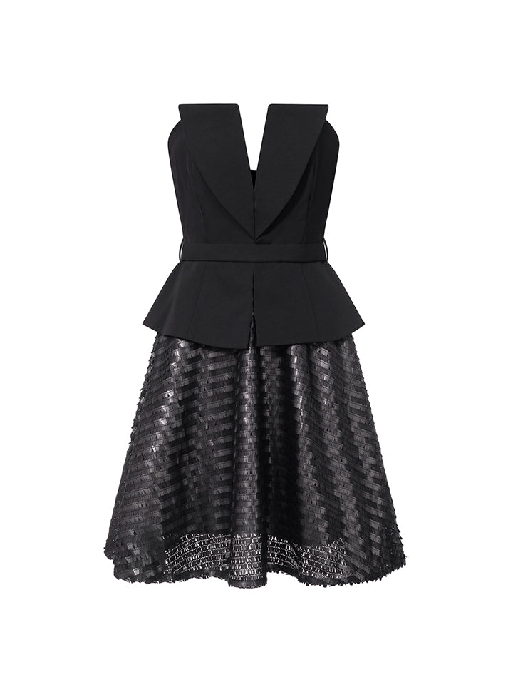 Off Shoulder Sequin Dress - Femi9 EG