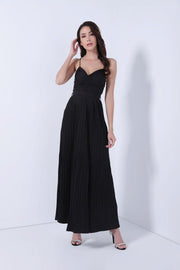 Pleated Full Length Dress - Femi9 EG