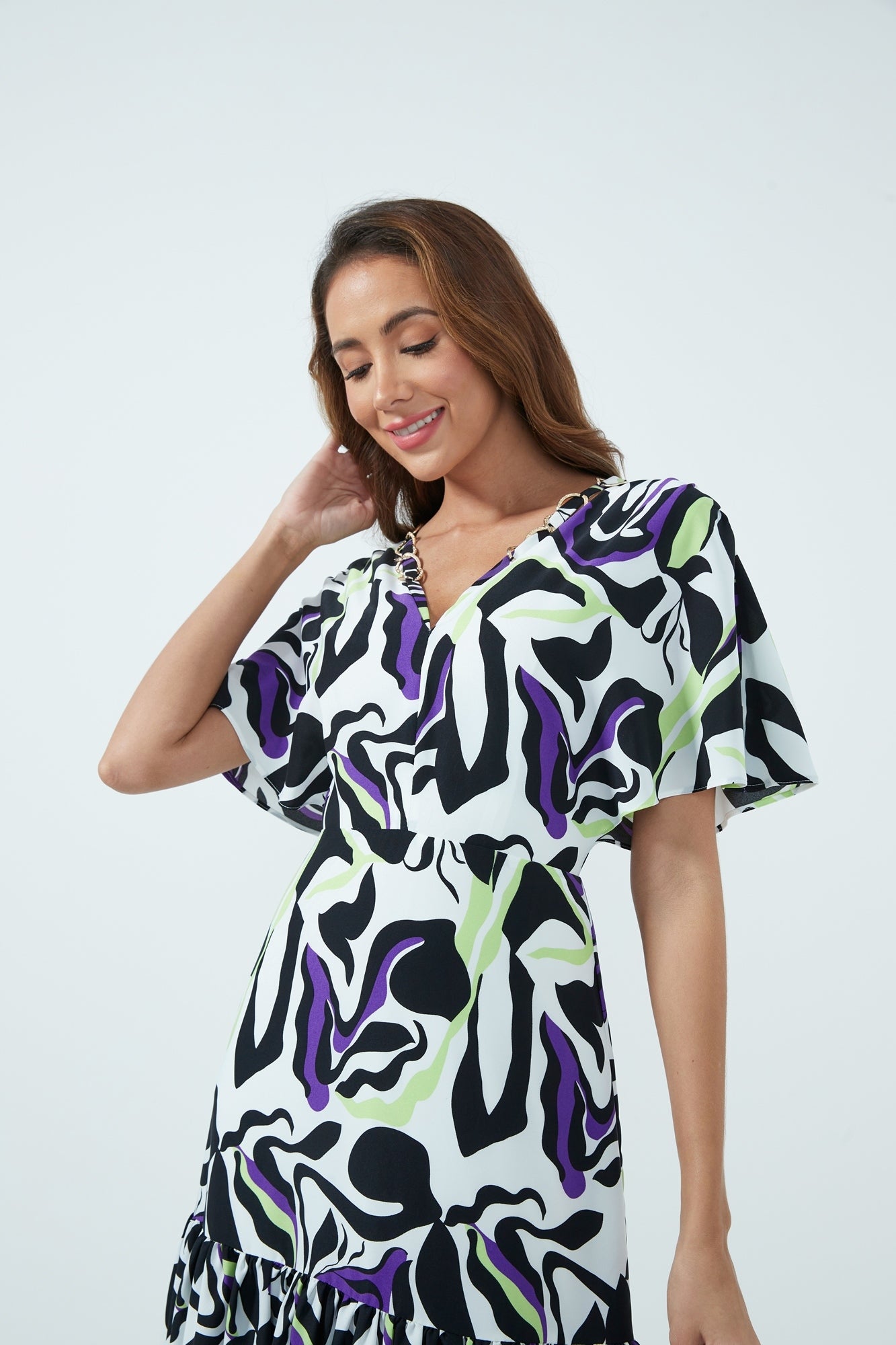 Printed Midi-Dress - Femi9 EG